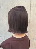 切りっぱなし外ハネボブ×ペールラベンダー