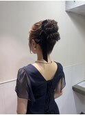 結婚式お呼ばれヘアお団子ヘア20代30代