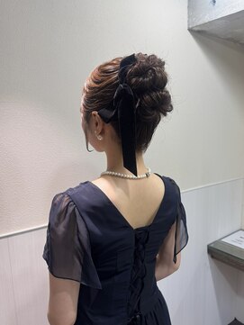 アフロート ディル(AFLOAT D'L) 結婚式お呼ばれヘアお団子ヘア20代30代