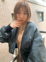 クラフト ヘア デザイン(CRAFT HAIR DESIGN)&nbsp;ペールホワイトベージュ×フェイスレイヤーボブ