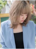 くせ毛風カール外国人風ハイトーンカラーa上尾10代20代30代