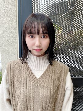 サロンドミルク 原宿(salon de MiLK) 【salon de MiLK 原宿】艶カラー×ストレートボブ