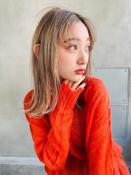 ロジッタ(ROJITHA) 【ROJITHA表参道原宿】外ハネミディ×シナモンベージュ