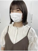 アッシュグレージュ イルミナカラー ミニボブ 外ハネ