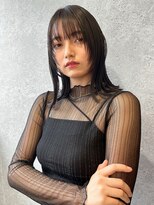アース 三軒茶屋店(HAIR&MAKE EARTH) 三軒茶屋_レディース_ミディアム_黒髪_ボブ_外ハネ_顔まわり_