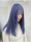 ブルーラベンダーカラー/溝の口/ブリーチ/ダブルカラー