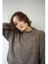 ディスアンドザット あびこ店(THIS&THAT) ミディアムウルフxカジュアルパーマ