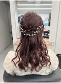 編み込みハーフアップ【清板】
