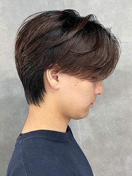 エルマーク 心斎橋(L-MARK) センターパートニュアンスパーマ韓国カルマパーマコンマヘア