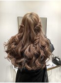 ねじねじハーフアップ
