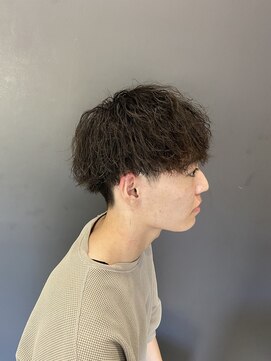 クレオ 片江店(CREO) メンズカットブラウンカラーパーマ