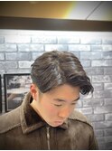 ビジネスフォーマル ツーブロックショート 七三オールバック