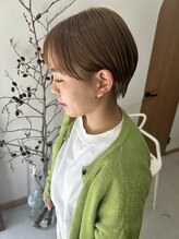 ハレトケ(HALEtoKE) ミルクティーベージュにマッシュショート