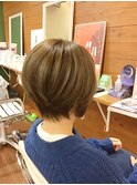 30代40代×シースルー丸みショート