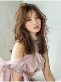 ☆ホワイトグレージュミニウルフデジタルパーマチェリーブラウン