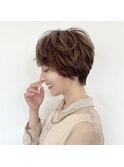 大人可愛いマッシュショートボブウルフカット30代4 0代50代60代