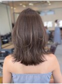 美髪ハイライトカラーレイヤーカットくびれレイヤーカット