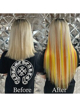 ラブスタシー 博多店(LOVESTASY) オレンジ×イエロー原色ハイライト