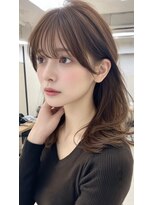 レス(Les.)&nbsp;ミディアムレイヤーバタフライカットハッシュカットダークグレー