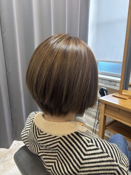 テーラヘアー 高座渋谷店(TELA HAIR) 【おすすめ！】簡単スタイリングショート×白髪ぼかしハイライト