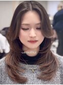 韓国レイヤーカット/ブリーチ/レイヤーカット/ハッシュカット