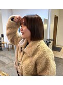 酸性ストレートで自然な地毛風ストレートヘア
