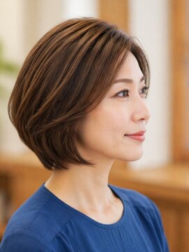 クロム(CHROM) 40代50代60代ショート/白髪ぼかし/ハイライト/髪質改善/入間