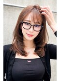 スタイリング簡単ミディアムレイヤー表参道