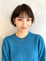 アンク(ank)&nbsp;小顔ショート20代30代40代丸みショート前髪ありショートボブ