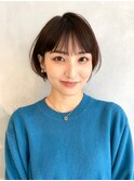 小顔ショート20代30代40代丸みショート前髪ありショートボブ