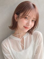 リア トーキョー(Lia TOKYO)&nbsp;【工藤武士】まろやかベージュと外ハネが可愛いミニボブヘアー髪