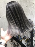 バレイヤージュ、ハイライトカラーアッシュベージュグレージュ
