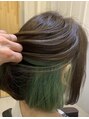 アグ ヘアー グレン 宇都宮店(Agu hair glen) ワンブリーチで出来るグリーン系インナーカラー☆インパクト大☆