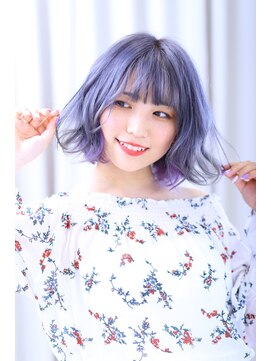 クオン(Hair Design Cuon) 【アレンジ◎】デザインカラーボブ