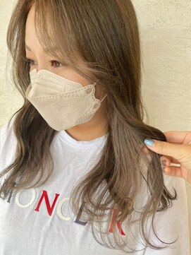 アース コアフュールボーテ 松本庄内店(EARTH coiffure beaute) ミルクティーホワイトベージュフェイスフレーミング