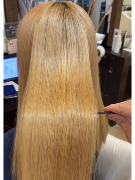 ヴォーチェ フォーヘアー(VOCE for hair) 大人かわいい艶感ストレートスーパーロングブロンドヘア髪質改善