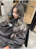 #バレイヤージュ#グレージュカラー#ボブウルフ#ココアベージュ