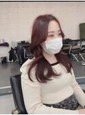 【沼畑】暖色カラーで可愛く甘めな韓国ヘア