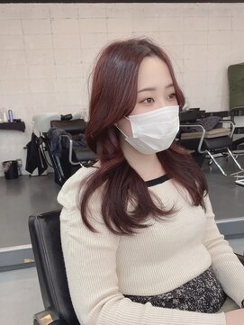 サイ(sai x) 【沼畑】暖色カラーで可愛く甘めな韓国ヘア