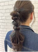 ポコポコアレンジ/インナーカラー/ヘアアレンジ/カジュアル/小顔