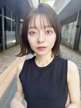 リークフー(Ree cu fuu) 外ハネシンプルボブ20代30代40代/オリーブベージュ