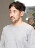 40代50代 ツーブロック クセ毛風パーマ ニュアンスパーマ