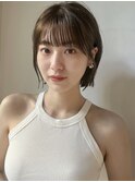 タイトボブ#くびれヘア#アプリコットオレンジ