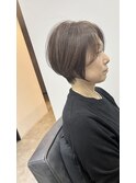 ショート　白髪ぼかし