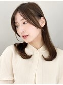 くびレイヤーイメチェンワイドバング美髪似合わせカットミディ