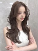 韓国前髪　くびれヘア　夏のヘアアレンジ