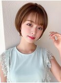 30代40代に人気の大人かわいい前髪ありのくびれショート