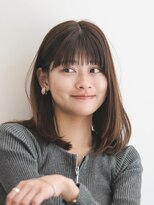 ガーデンヨコハマエスト(GARDEN YOKOHAMA est)&nbsp;ミディアムヘア　くびれヘア　レイヤーカット　前髪　暗めカラー