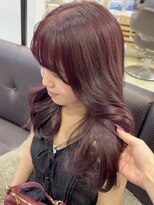 ノーバル バイ シエスタ 池袋(NoVal by siesta)&nbsp;ブリーチなしダブルカラー/ワインレッド/池袋