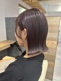ブルーム ヘア デザイン ドゥーエ(bloom hair design due) 外ハネボブ【切りっぱなし】【ボブ】【髪質改善】